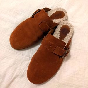 Zodiac Maui Boho Sherpa Lined Leather Mules